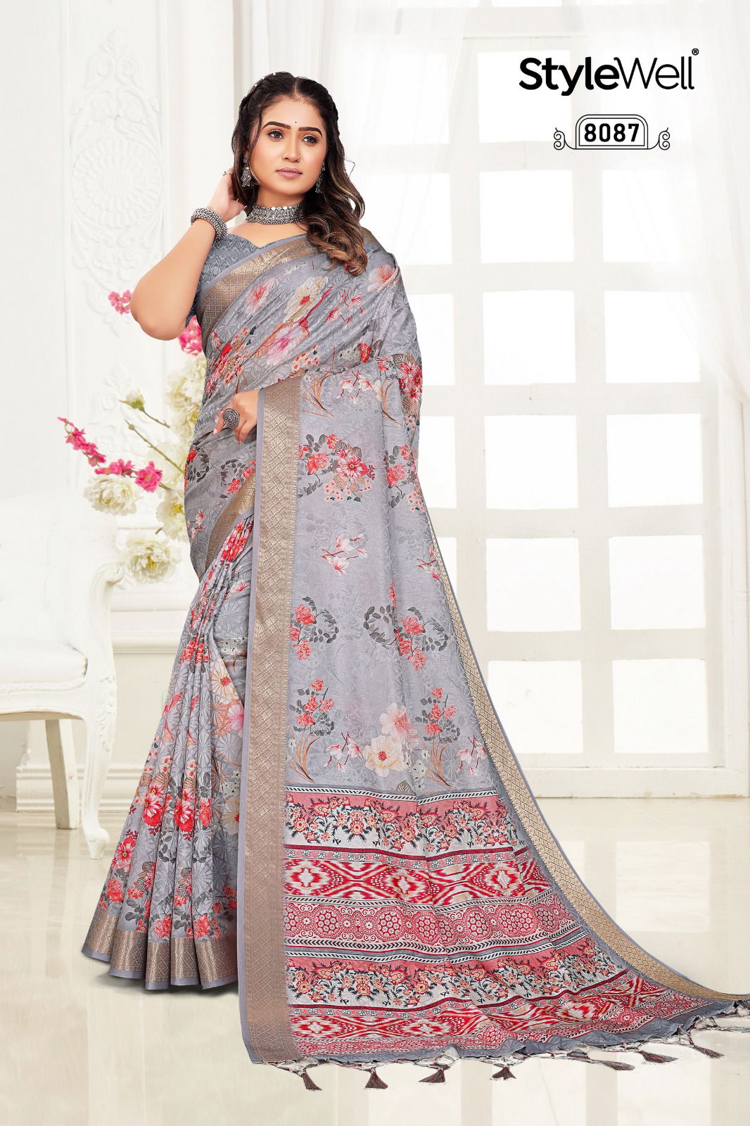 Aparna By Stylewell Jacquard Silk Digital Printed Sarees Wholesale Price In Surat